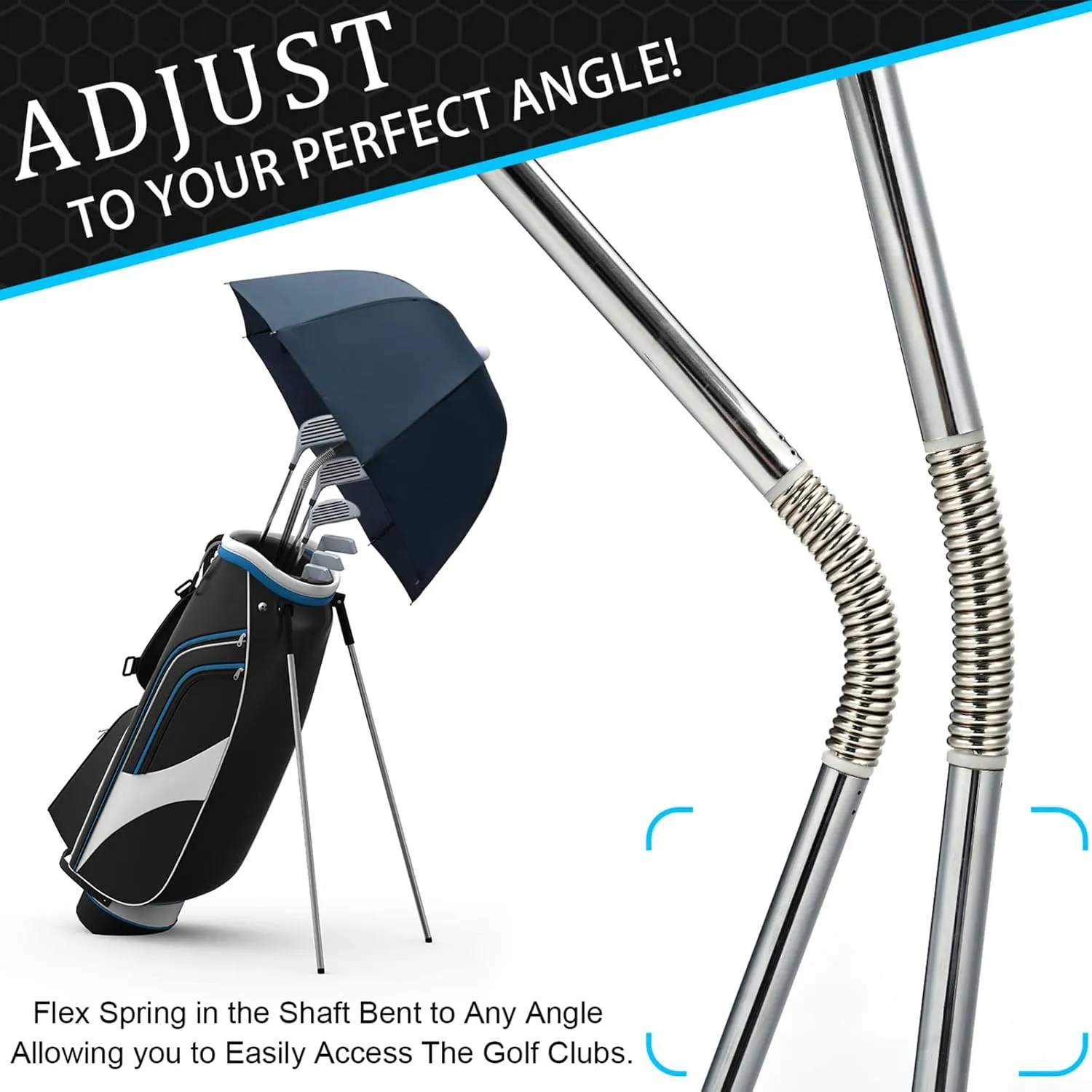 G4Free Golf Bag Umbrella for Club Protection Flex Umbrella