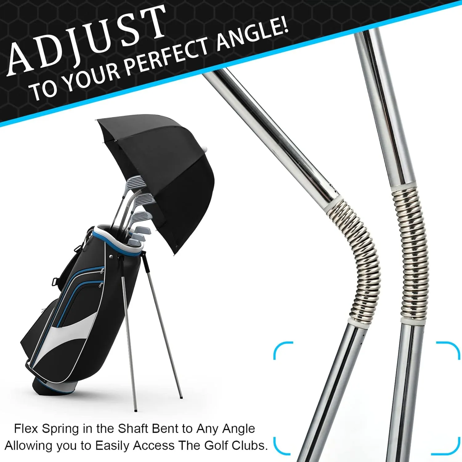 G4Free Golf Bag Umbrella for Club Protection Flex Umbrella