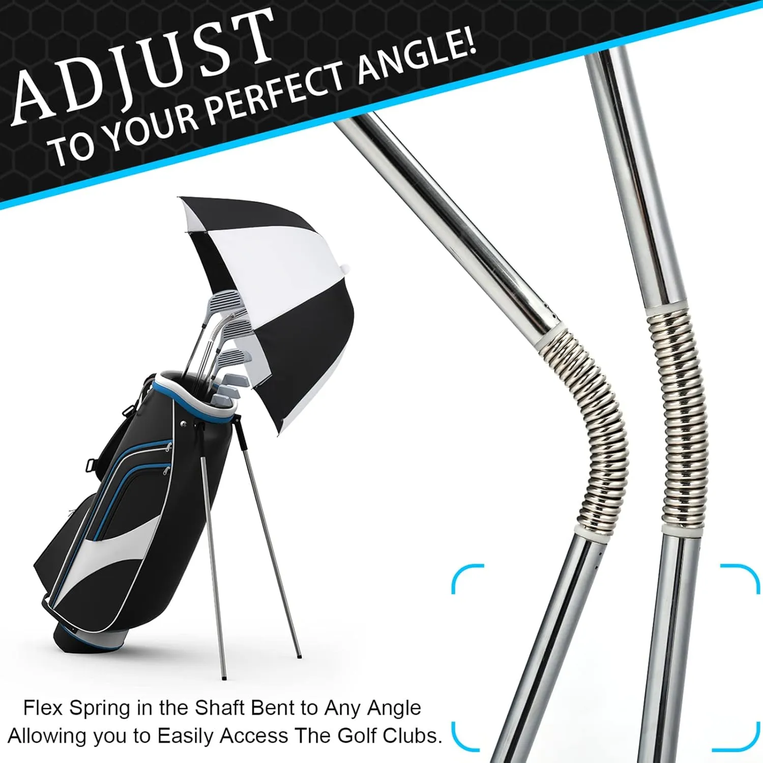 G4Free Golf Bag Umbrella for Club Protection Flex Umbrella