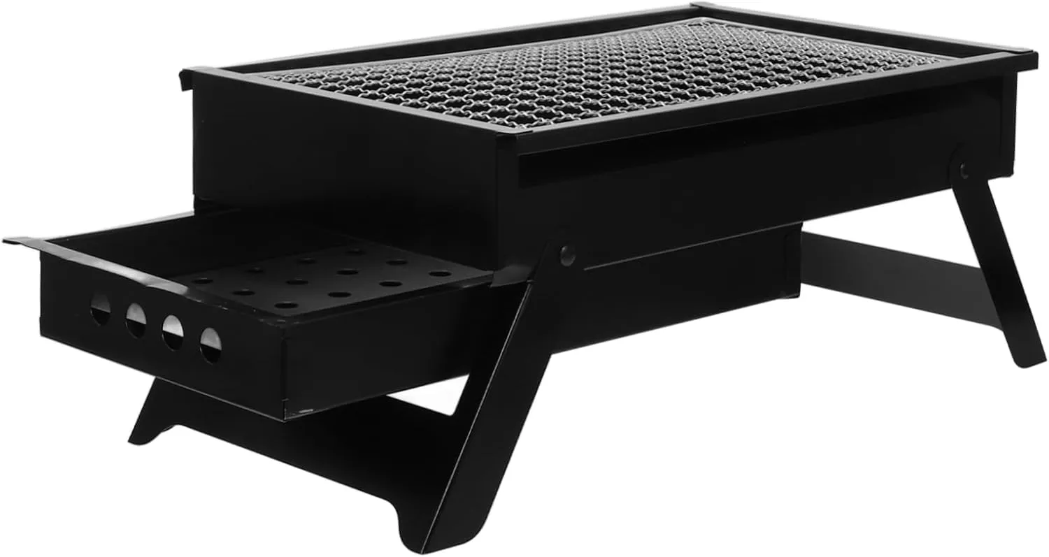 GALPADA Travel Grill Folding Portable Bbq Small Outdoor Cooking Grill for Camping and Picnics Stainless Steel