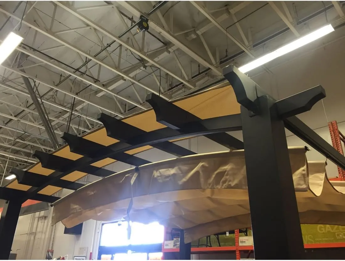 Garden Winds Replacement Canopy for The Hampton Bay Arched Pergola - Riplock 350 - Beige