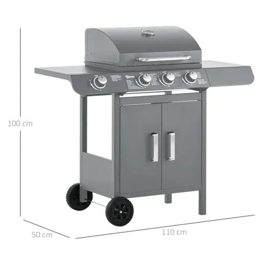 Gas Barbecue Grill – 3 1 Burner with Large Cooking Area