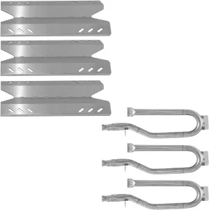 Gas Burners Tube Heat Plate Stainless Steel BBQ Grill Replacement Parts for Members Mark BQ05046-6, BBQ Pro BQ05041-28, BQ51009, Sam's Club, Outdoor Gourmet