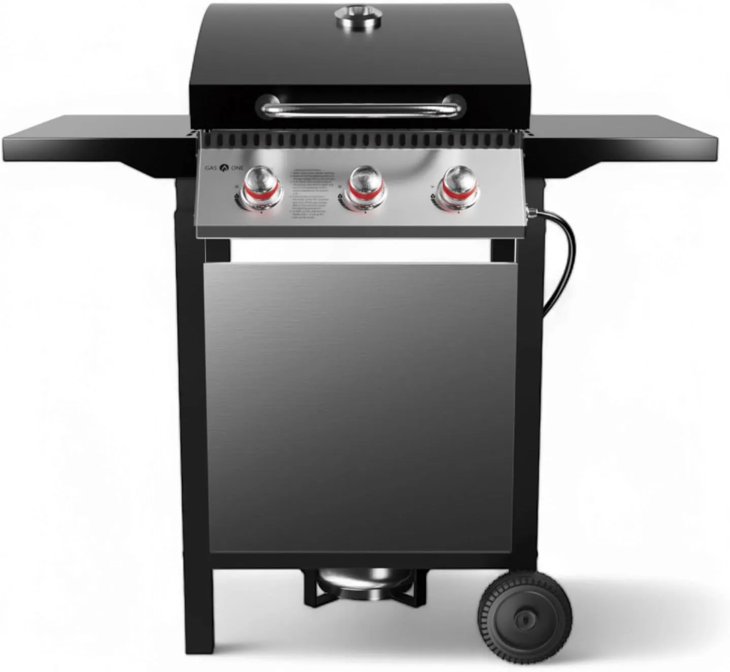GasOne 3 Burner Gas Grill Stainless Steel– Outdoor Grill Cabinet Style with Wheels - High-Temperature Paint Coating Gas BBQ Grill – Elegant and Luxurious Design