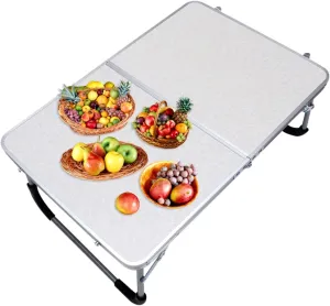 GLEAVI Versatile Aluminum Alloy Folding Table for Computer Desk BBQ Picnic Travel Quick Setup and Easy Storage
