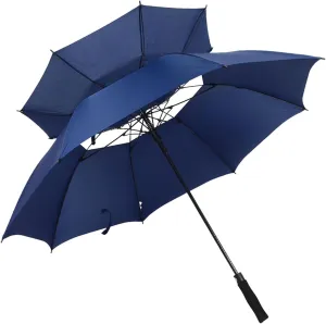Golf Umbrella Automatic Opening Waterproof Gift Windproof Double Canopy Vented Umbrella for Outdoor Doorman Sports Travel