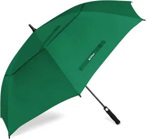 Golf Umbrella Large 58/62/68 Inch Automatic Open Golf Umbrella Extra Large Oversize Double Canopy Vented Umbrella Windproof Waterproof for Men and Women