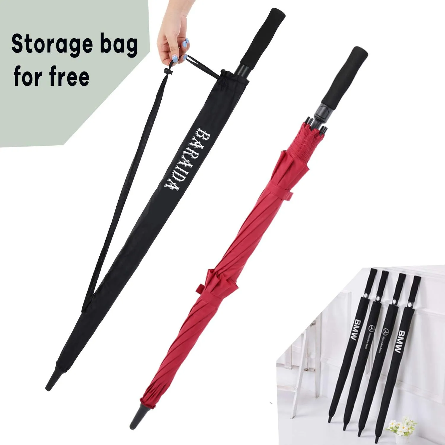 Golf Umbrella Large 62/68/72 Inch, Extra Large Oversize Double Canopy Vented Windproof Waterproof Umbrella, Automatic Open Golf Umbrella for Men and Women and Family.