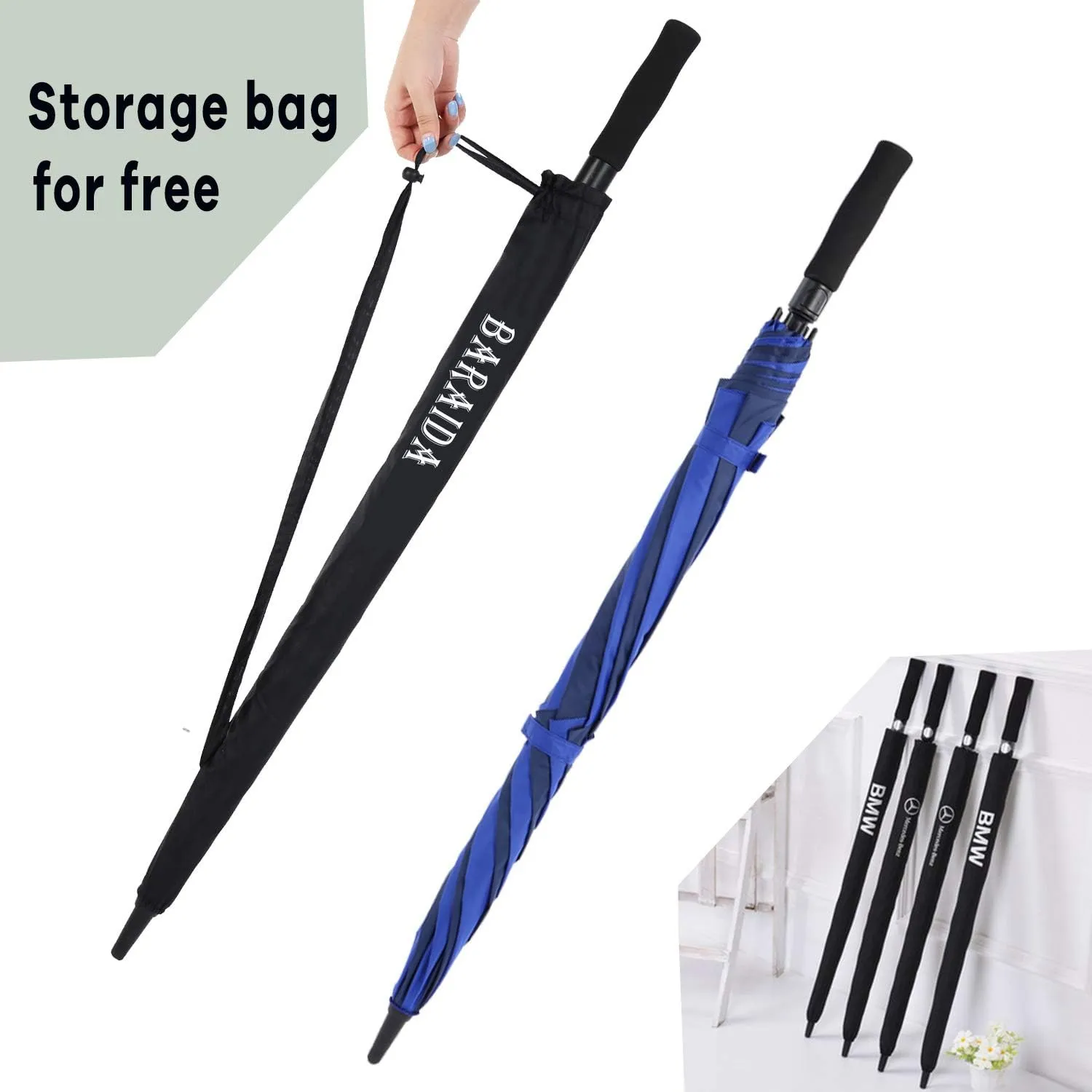 Golf Umbrella Large 62/68/72 Inch, Extra Large Oversize Double Canopy Vented Windproof Waterproof Umbrella, Automatic Open Golf Umbrella for Men and Women and Family.