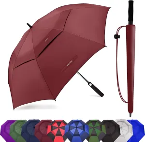 Golf Umbrella Large 62/68/72 Inch, Extra Large Oversize Double Canopy Vented Windproof Waterproof Umbrella, Automatic Open Golf Umbrella for Men and Women and Family.