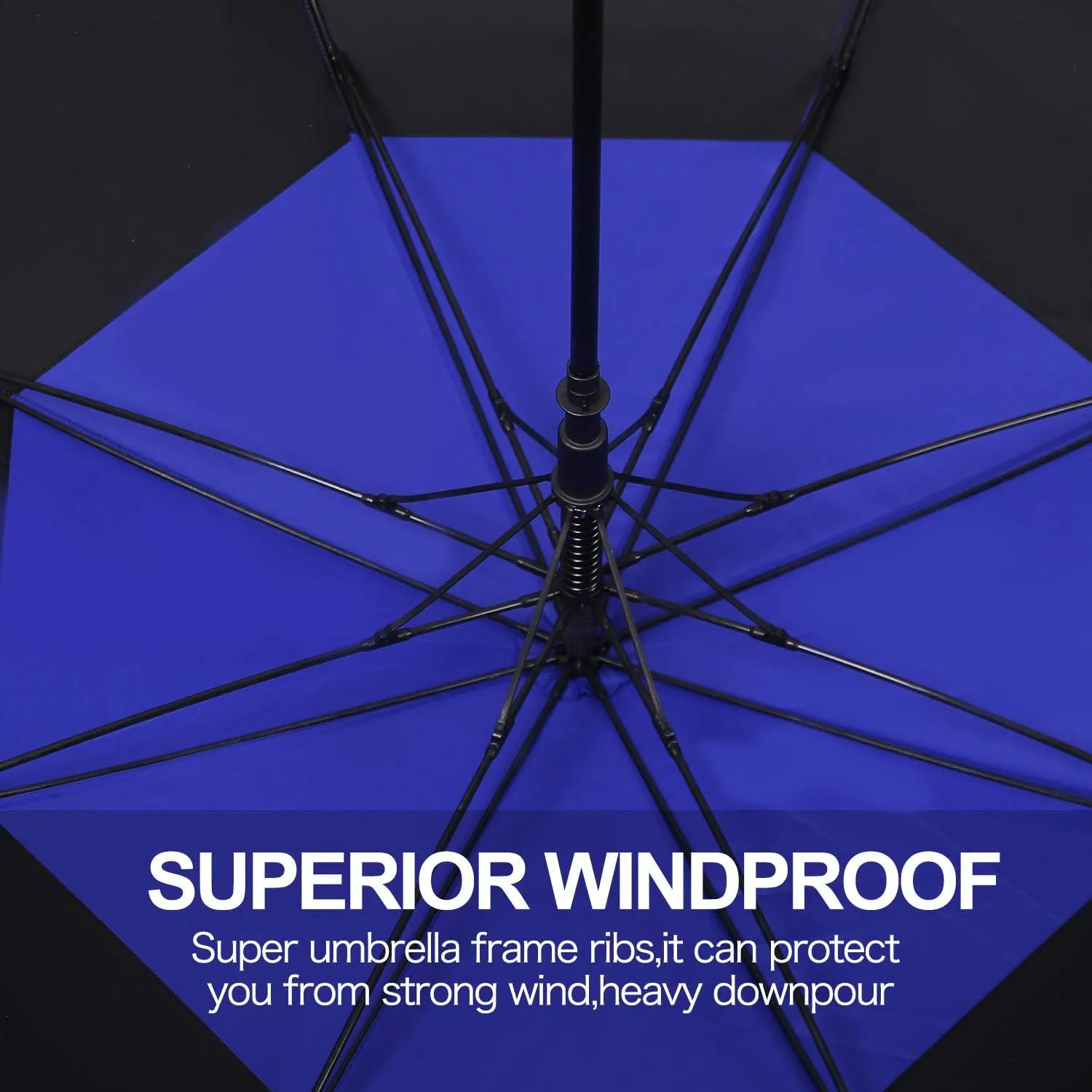 golf umbrella large oversize 68 inches air vent double canopy windproof automatic straight rain umbrellas for men and women