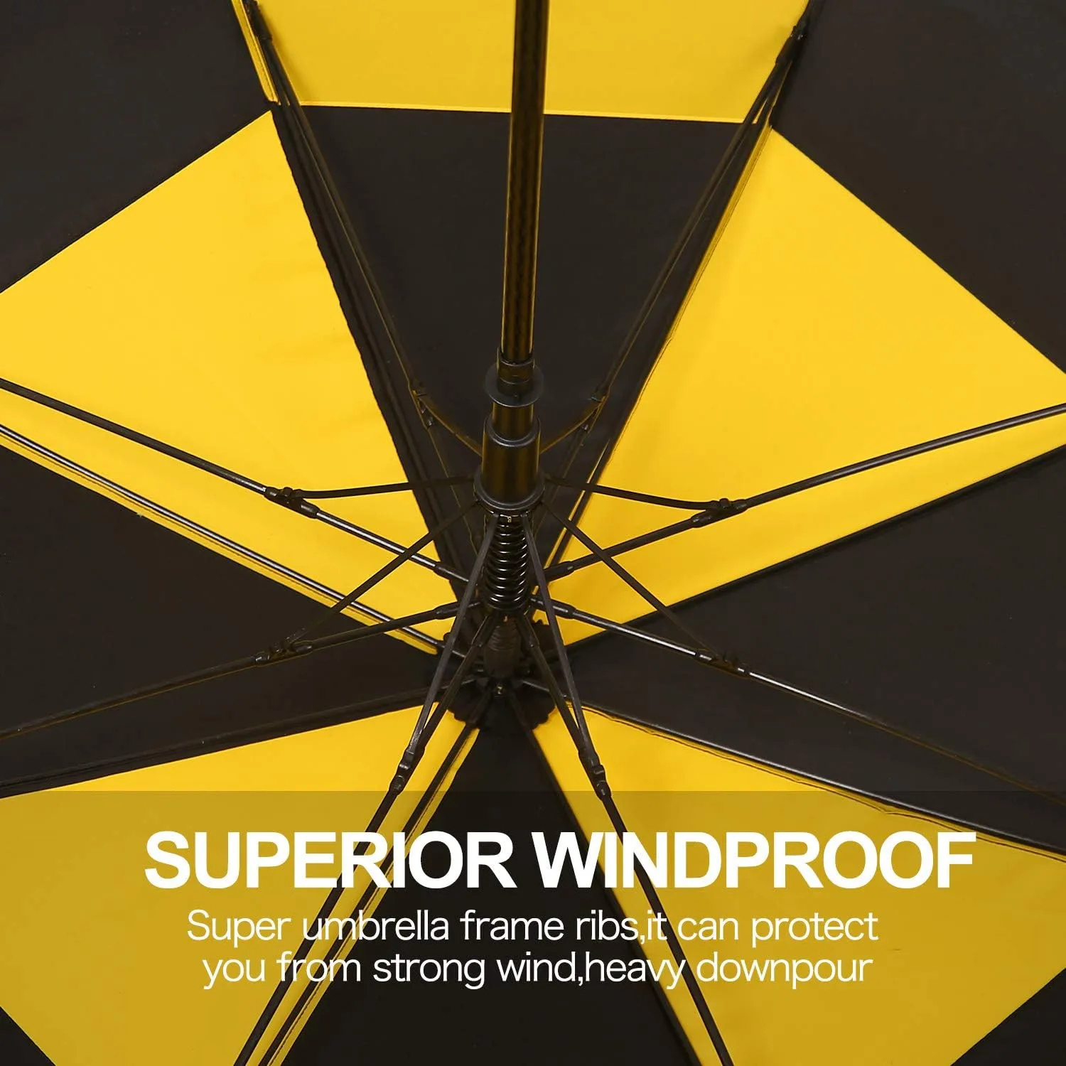golf umbrella large oversize 68 inches air vent double canopy windproof automatic straight rain umbrellas for men and women