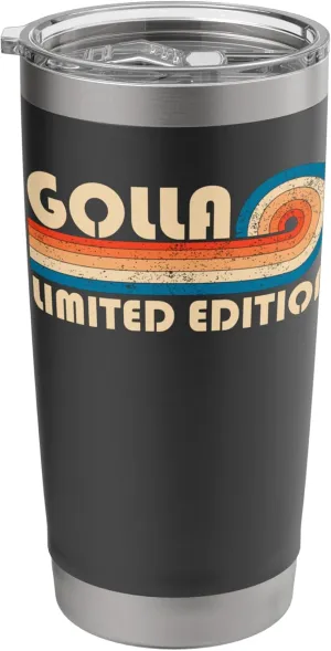 GOLLA Surname Retro Vintage 80s 90s Birthday Reunion Stainless Steel Insulated Tumbler