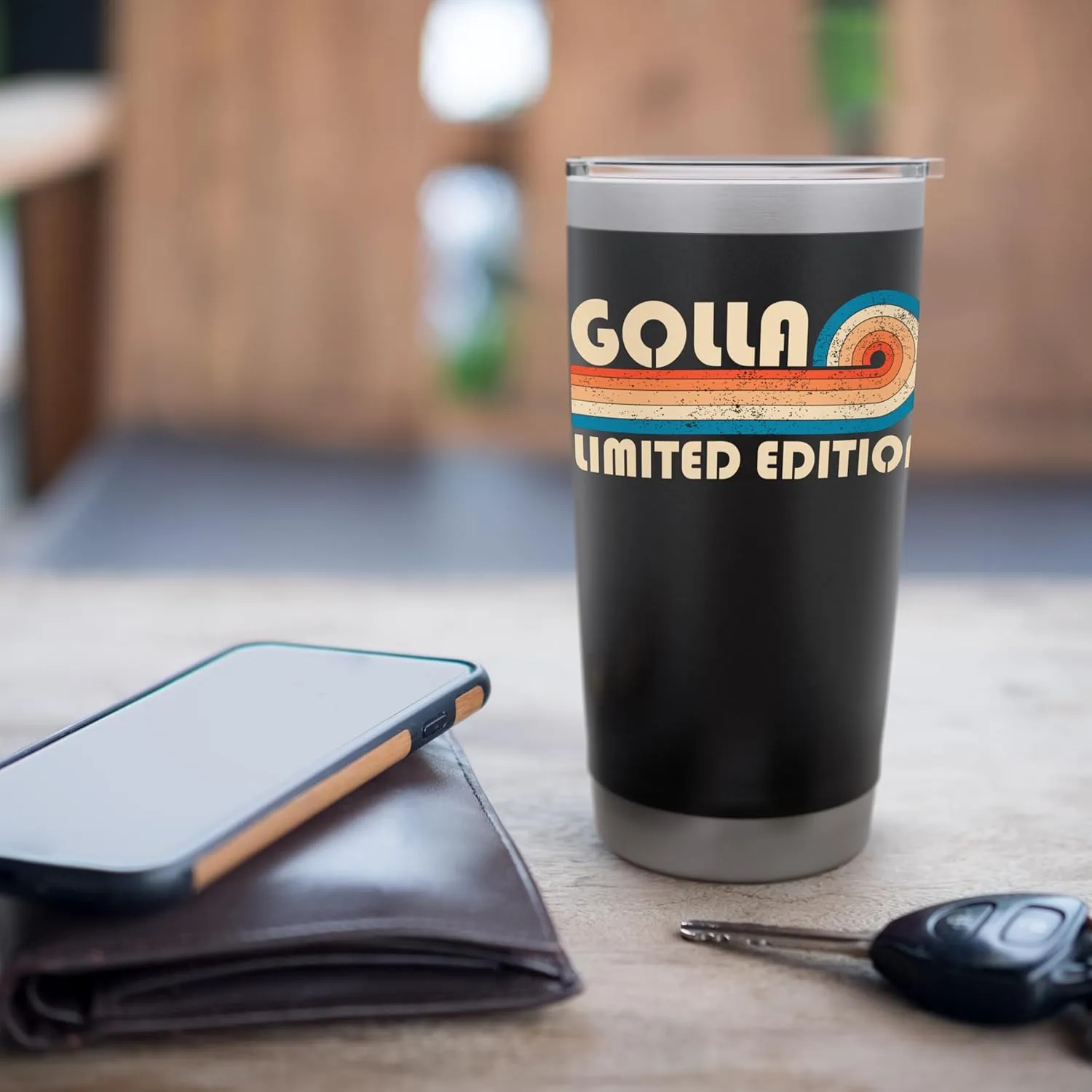 GOLLA Surname Retro Vintage 80s 90s Birthday Reunion Stainless Steel Insulated Tumbler