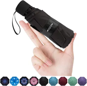 Goothdurs Mini Travel Compact Umbrella –Small Lightweight Folding Sun Umbrella with 95% UV Protection for Men & Women