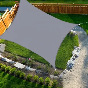 Gray 13x16 FT Waterproof Rectangle Sun Shade Sail Canopy, Gray Shade Sails for Patio, Backyard, Pool, Outdoor Sunshade Tarps Water Resistant & UV Block