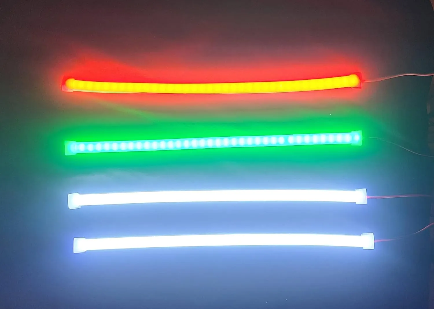 Green Blob Outdoors Red, Green, and 2 White 12 inch Neon LED Strips for Marine Navigation Boat Lights