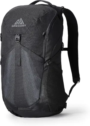 Gregory Nano 24L Unisex Day Hiking/Commuter/Active Travel Backpack, Breathable Backpanel, Hydration Port, One Size Fits All, Obsidian Black