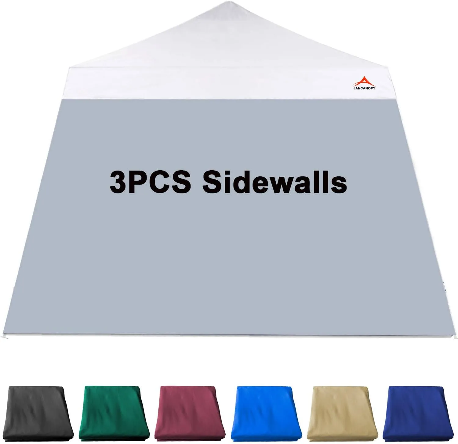 Grey SunWall for 10x10 Slant Leg Pop Up Canopy,3 Pack Sidewalls Only, Gray