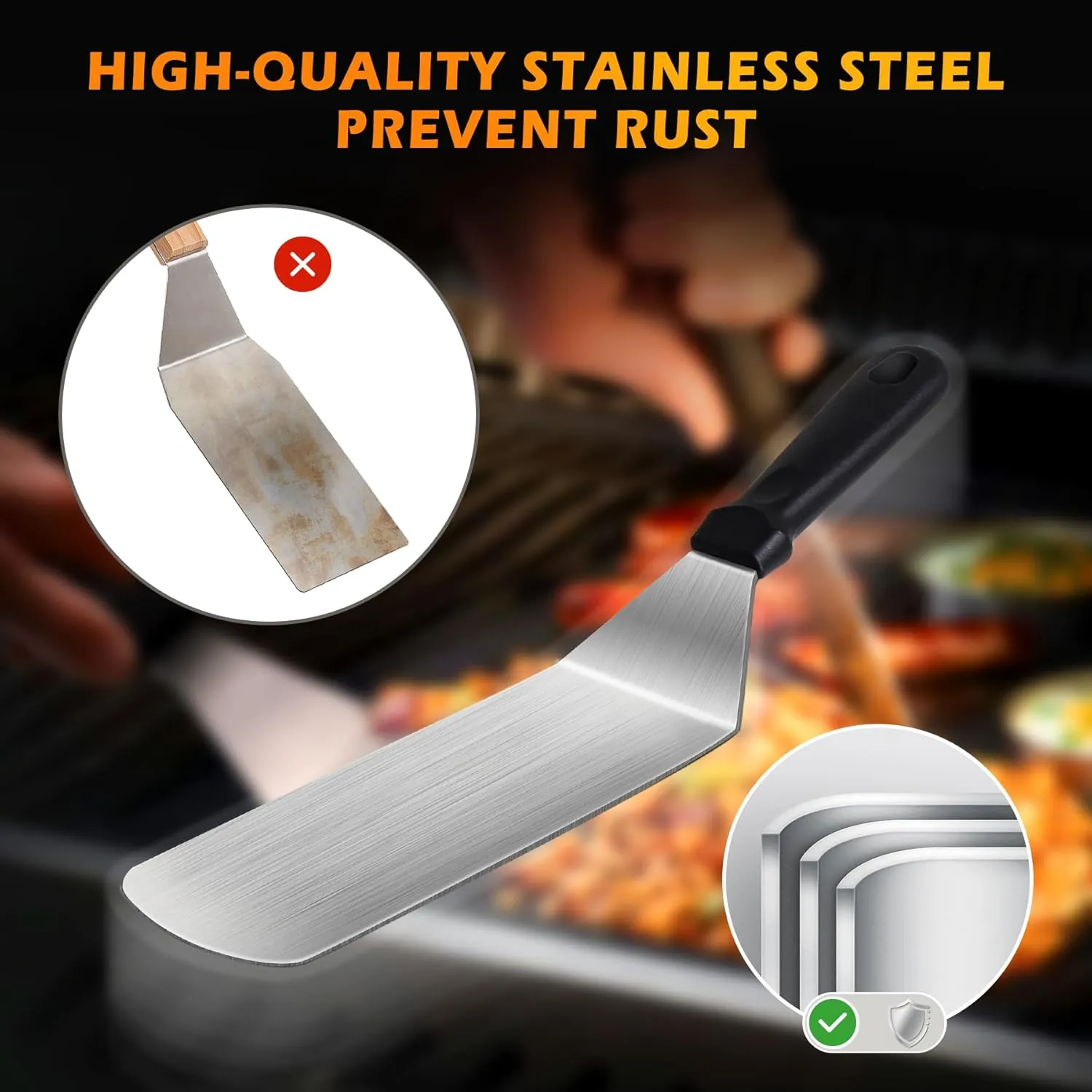 Griddle Accessories,137 Pcs Flat Top Grill Accessories kit for Blackstone and Camp,Stainless Steel BBQ Accessories with Spatula, Basting Cover,Tongs,Egg Mold & Carry Bag for Outdoor BBQ Teppanyaki