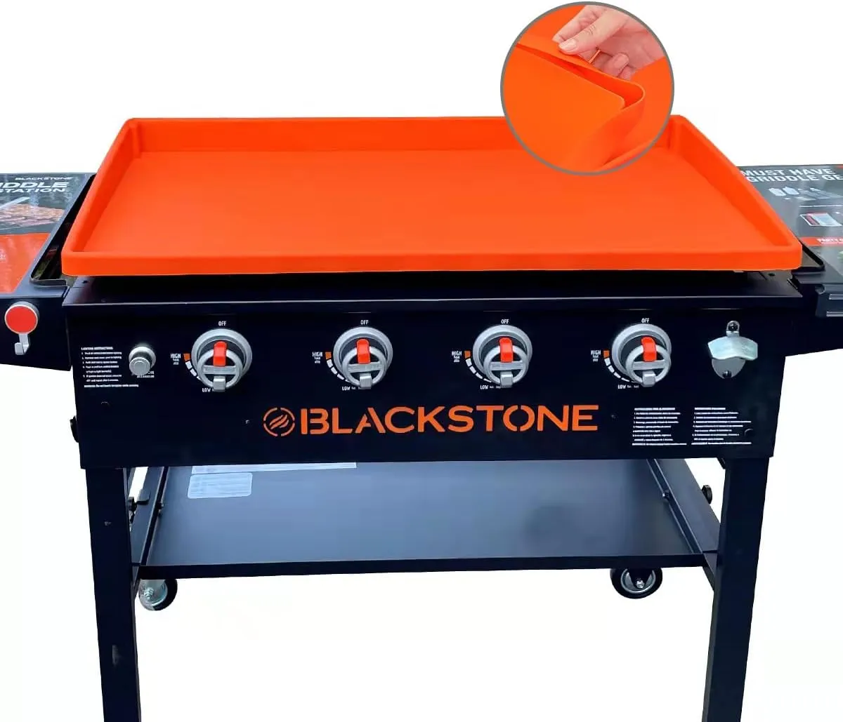 Griddle Cover for Blackstone 36" Inch Griddle,Silicone Griddle Cover for Blackstone,Blackstone Griddle Accessories,Heavy Duty Food Grade Silicone Grill Cover, All-season Grill Protective