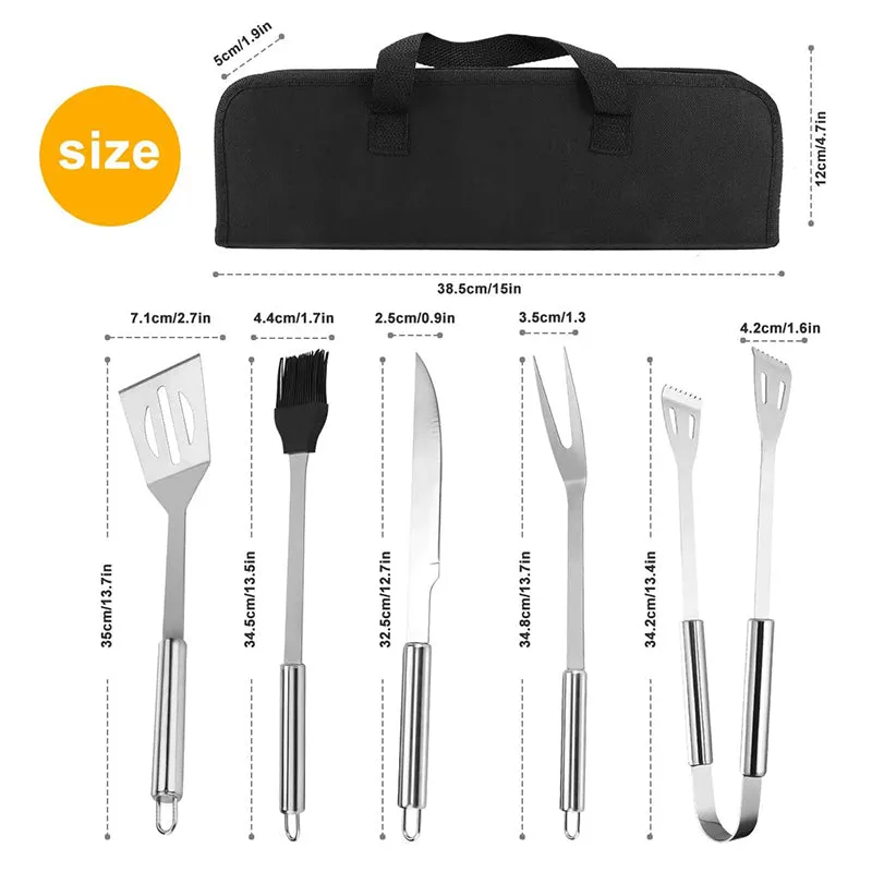 Grill 5 Piece Braai Set in Carry Case