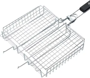 Grill Basket,BBQ Grill Rack, Barbecue mesh Clip,Barbecue Tool Folding Grilled Fish Clip Outdoor Splint Appliances Portable Fish Clip Net Beat