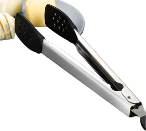 Grill Basket,BBQ Grill Rack, Grill Tongs,Barbecue Tongs Barbecue Clip Steak Clip Fruit Meal Bread Silicone Clips 304 Stainless Steel Kitchen Clamps
