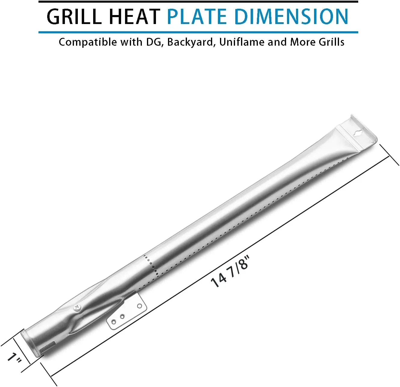 Grill Burner Replacement for Nexgrill 720-0888, 720-0888A, 720-0888N, 720-0830H, 720-0888S Gas Grill Burner Tube, Replacement for Home Depot Nexgrill Grill Parts, Stainless Steel, 5 Pack