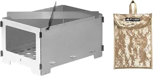 Grill Burners Charcoal Grill Picnic Grill Camping Stove Barbecue Grill Stainless Steel BBQ Stove Outdoor Hiking Foldable Camping Stove (Color : Stove A, Size : Medium)