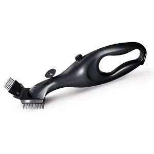 Grill Daddy Made in the USA Bristles GB91062S Barbeque Grill Steam Brush with Stainless Steel B, 15-Inch, Black