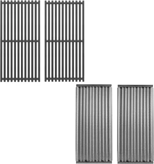 Grill Emitter and Cooking Grate for Charbroil TRU-Infrared 463644220 463675016 463642316 466642416 463245518 Gas Grill, Grill Replacement Parts for G362-2100-W1 G369-0030-W1