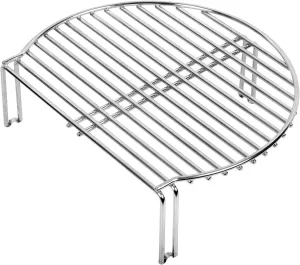 Grill Expander,Stainless Steel Grill Grate Expander for Kamado Joe JR,Small/Mini-max Green Egg and Other Smoker Grills Grill Racks for Smoker,Expand Cooking Space and Indirect Cooking Barbecues