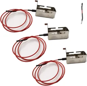 Grill Igniter Replacement Kit with Collector Box for DCS Gas Grills Models, Stainless Electrode and Wire for DCS 27DBQ, 27DBQR, 27DBR, 27DSBQ, 27DSBQR (3-Pack)
