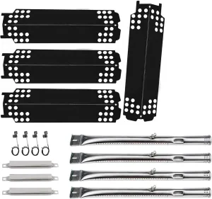Grill Replacement Parts for Charbroil 463436215, 463436214, 463436213, 467300115, 463234413, 466342014 Gas Grills, Grill Burner Pipe Tube, Heat Plate Tent Shield, Carryover Tube, Grill Igniter