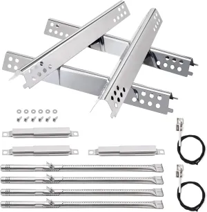 Grill Replacement Parts for Charbroil Performance 4 Burner 463347017, 463377319, 463342119, 463335517, 463376017, 463349917, Char-Broil Grill Heat Plates Burner Igniters Tubes