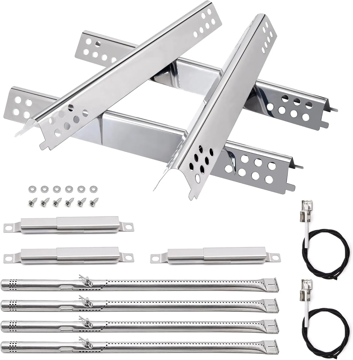 Grill Replacement Parts for Charbroil Performance 4 Burner 463347017, 463377319, 463342119, 463335517, 463376017, 463349917, Char-Broil Grill Heat Plates Burner Igniters Tubes
