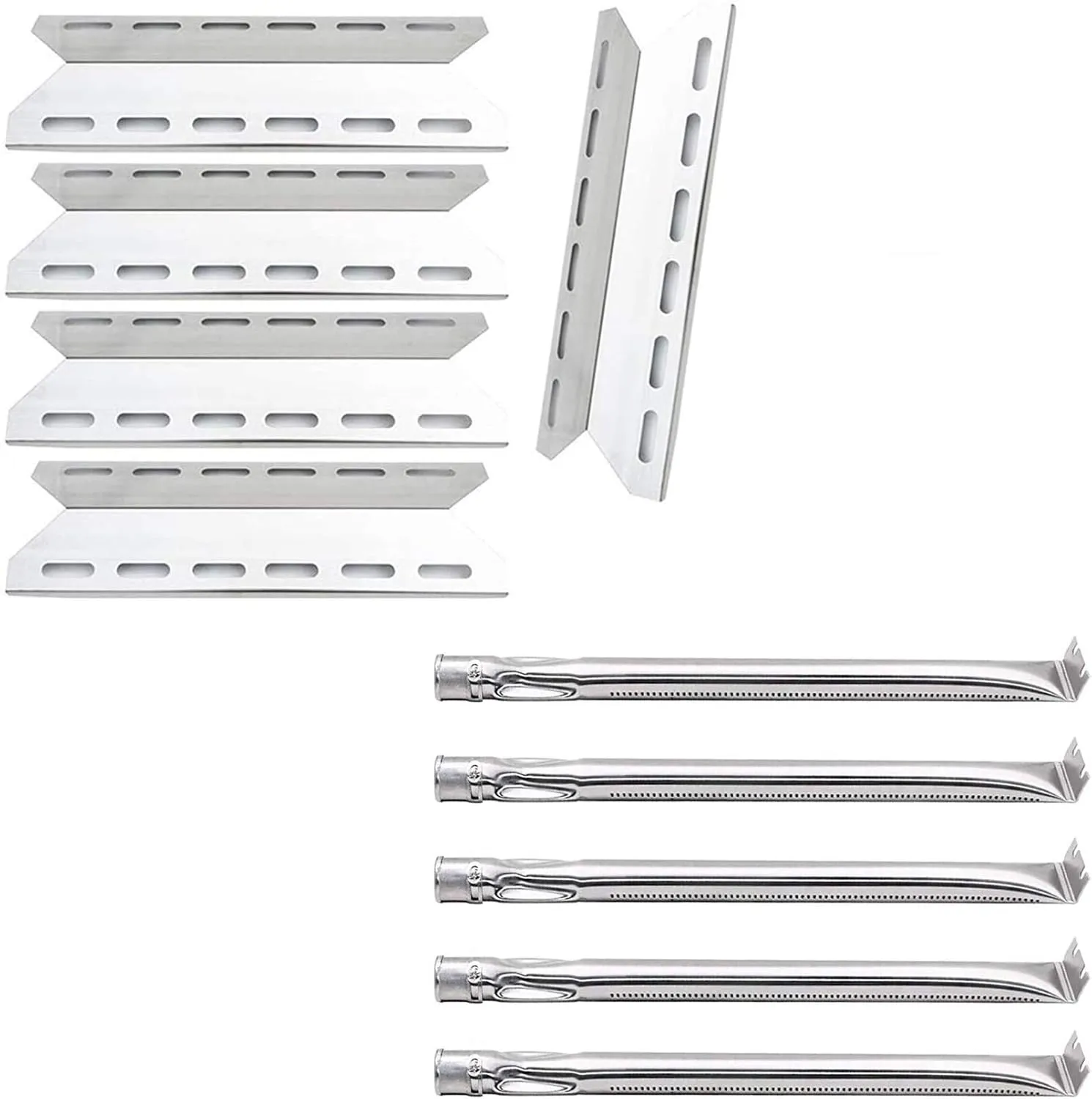 Grill Replacement Parts for Charmglow 720-0234 720-0289, Nexgrill 720-0033 720-0234 720-0289, Kirkland 720-0025 Gas Grills, Heat Plate Flame Tamer, Burner Tube Replacement for Charmglow 5 Burner Grill