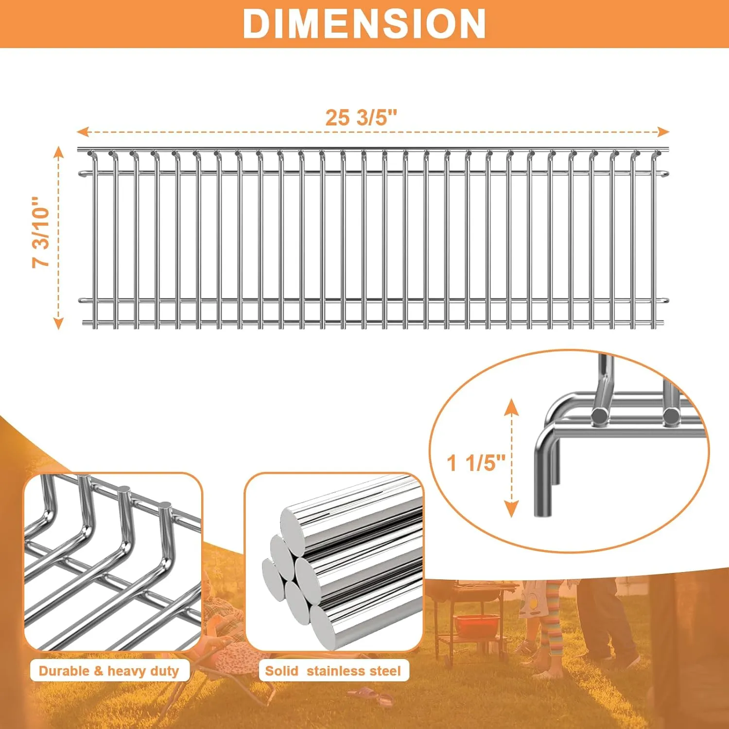 Grill Warming Rack for Home Depot Nexgrill 720-0830H Replacement Parts, Upper Rack for Nexgrill Replacement Parts 4 Burner Grills, Stainless Steel Warmer/Cooling Rack for Nexgrill Accessories