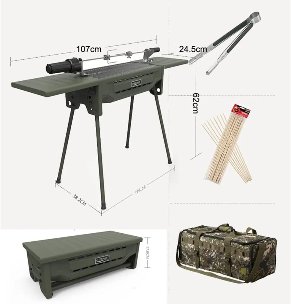 Grills Outdoor Cooking Charcoal, Kabob Grill Portable BBQ Large Camping Grill for Picnic, Patio and Backyard Barbecue