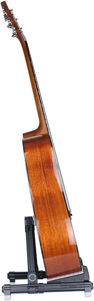 Guitar Stand ENO MUSIC Folding Stand Alumium Alloy Frame Universal Acoustic, Suitable for Electric Guitars, Bass Guitars (Black)