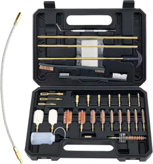 Gun Cleaning Kit Universal Supplies for Rifle Pistol Shotgun with Portable Carrying Case for 12Ga 20Ga .22 5.56mm .223 Chamber .243/6MM .270/284 .30/308 357/38 9MM .40 .45