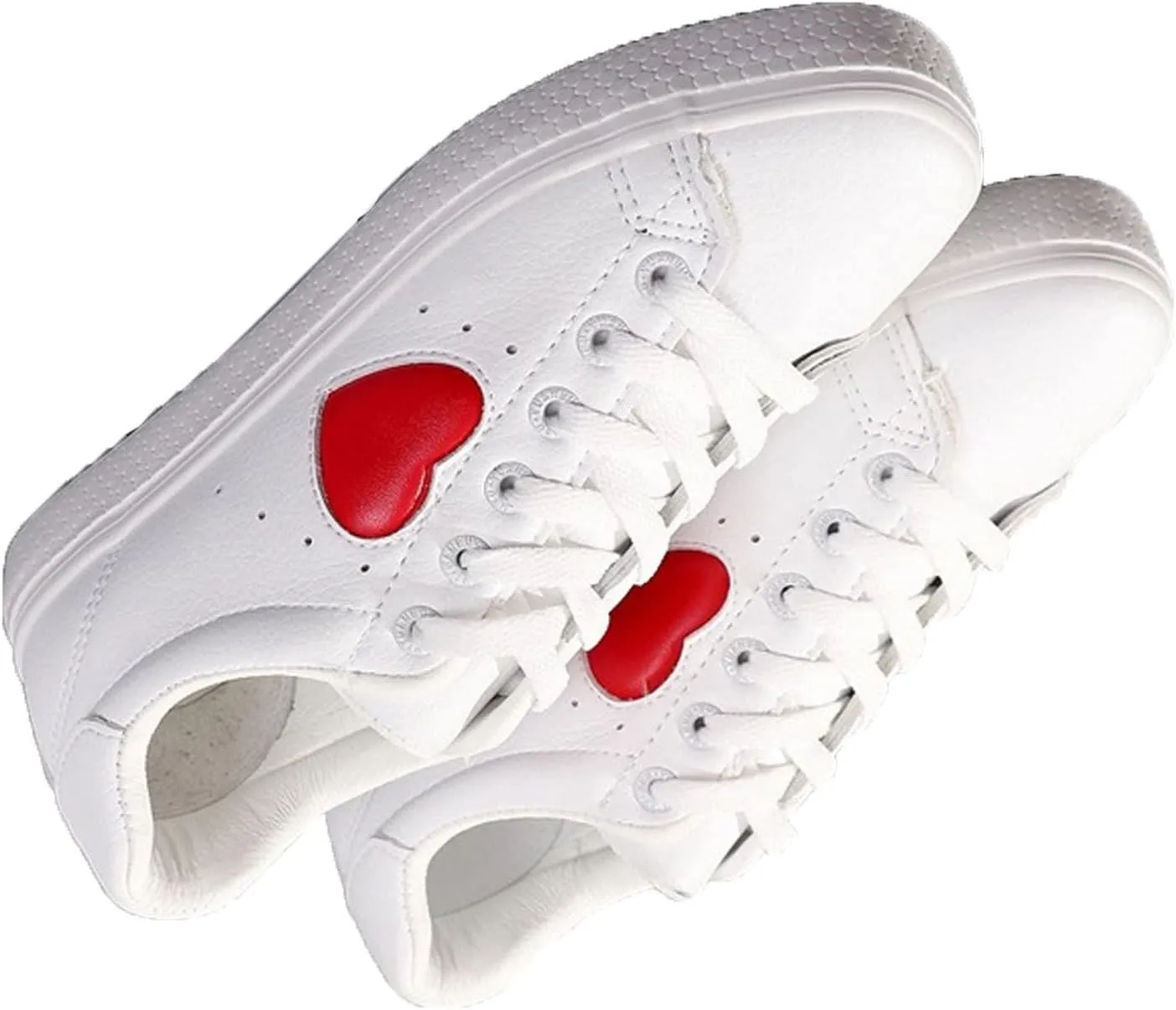 GUOANFG Outdoor Heart-Shaped Couple Shoes Men Women Walking Shoes Waterproof Trekking Hiking Trainers Sports Non Slip,White-42 EU