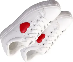 GUOANFG Outdoor Heart-Shaped Couple Shoes Men Women Walking Shoes Waterproof Trekking Hiking Trainers Sports Non Slip,White-42 EU
