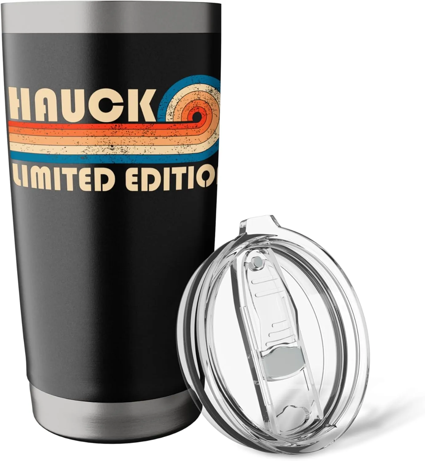 HAUCK Surname Retro Vintage 80s 90s Birthday Reunion Stainless Steel Insulated Tumbler