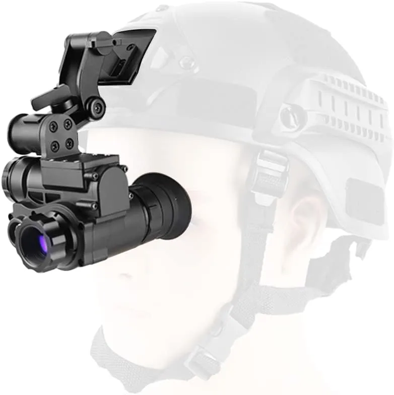 Head Mounted Helmet Night Vision Goggle 656ft Observation Distance 1920x1080p HD Black/White Green Mode WiFi/App Remote Control IP66 Waterproof Monocular NVG10