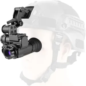 Head Mounted Helmet Night Vision Goggle 656ft Observation Distance 1920x1080p HD Black/White Green Mode WiFi/App Remote Control IP66 Waterproof Monocular NVG10