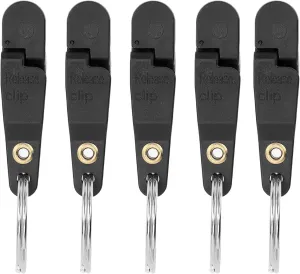 Heavy Tension Snap Release Clip,10Pcs Heavy Tension Snap Release Clip Fishing Trolling Padded Release Clip with Key Ring for Planer Board Kite (Black)