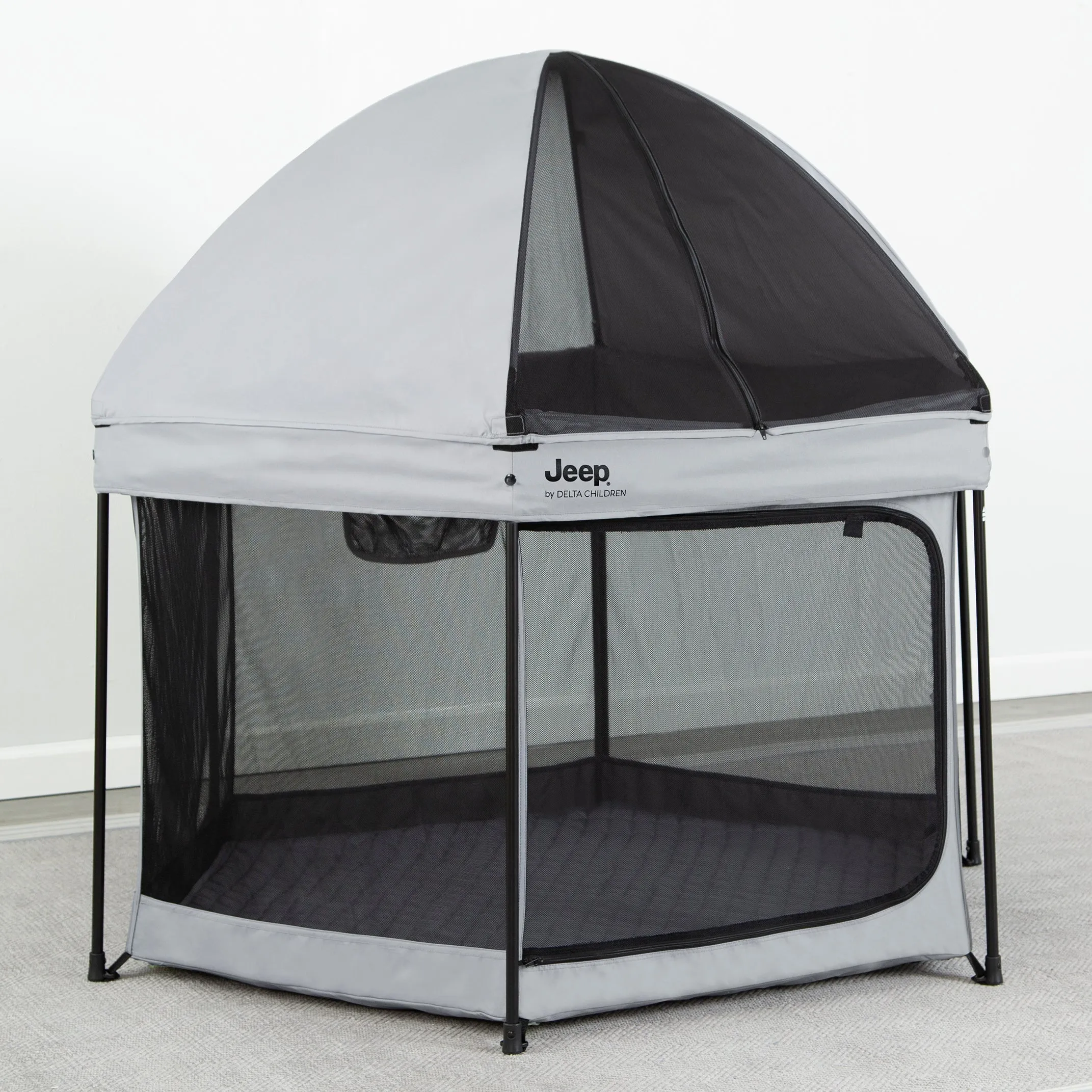 Hexagon Pop Up Play Yard with Removable Canopy
