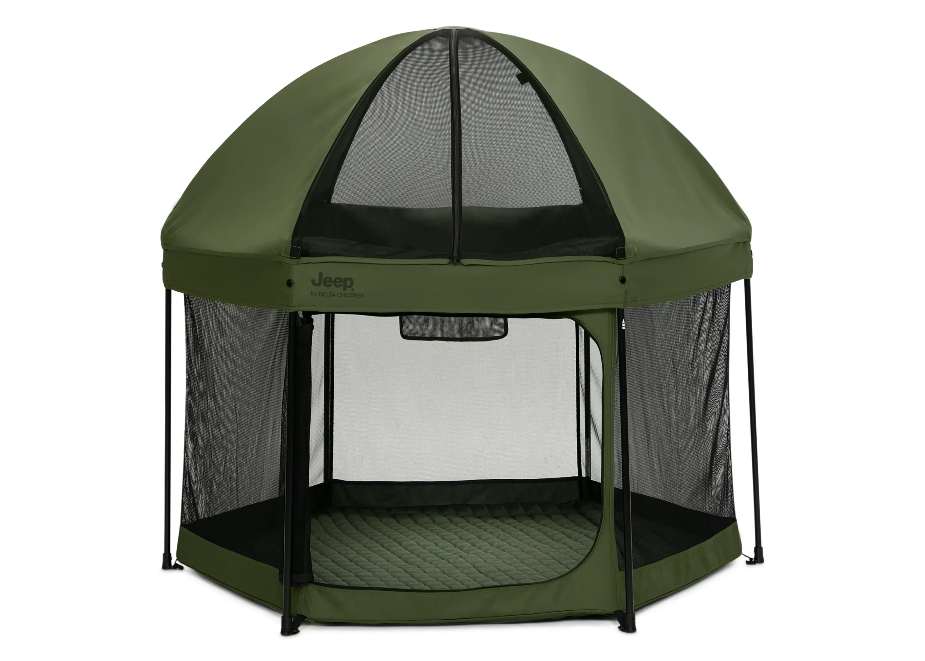Hexagon Pop Up Play Yard with Removable Canopy